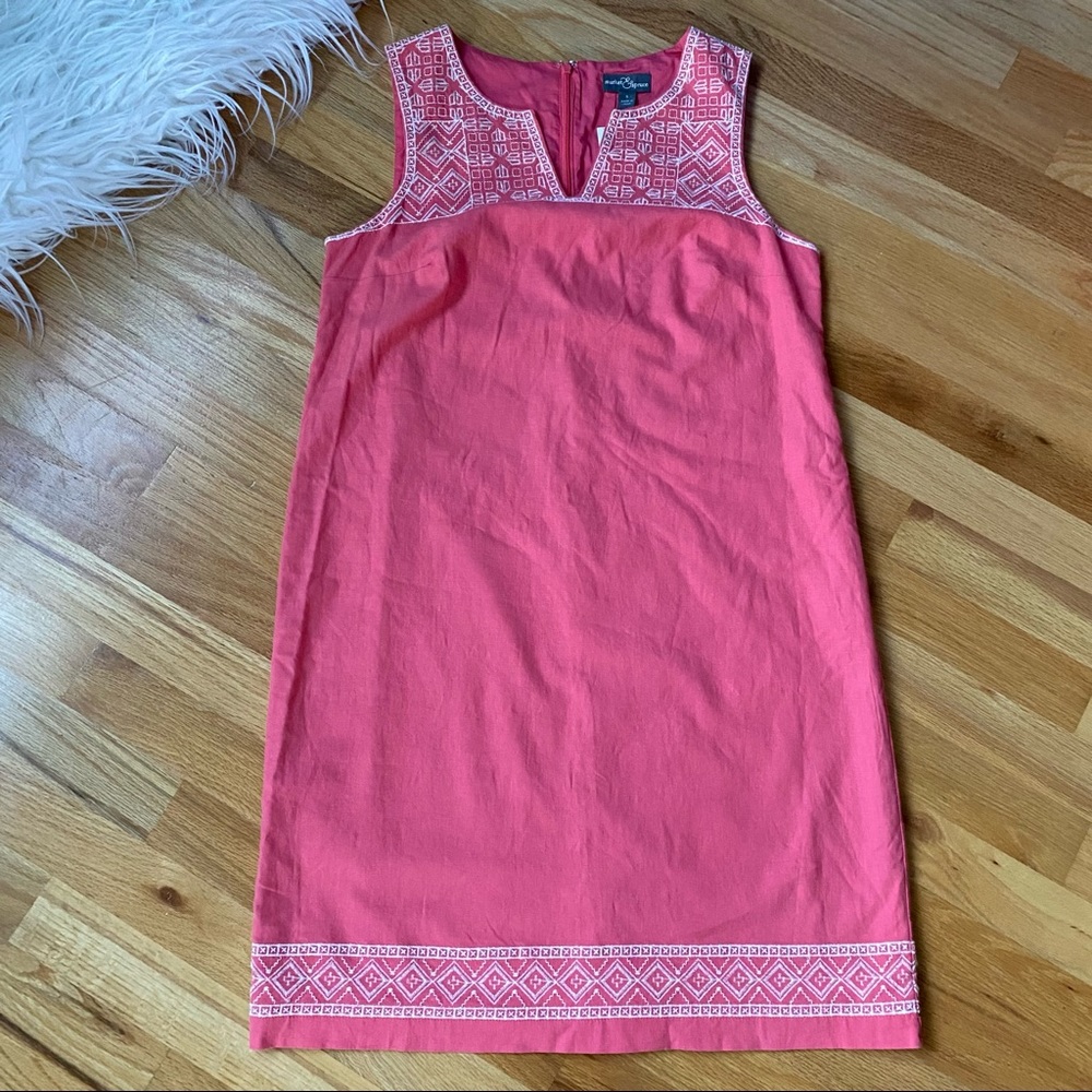 Stitch Fix Market & Spruce Malaya Embroidered Linen Blend Dress NEW Shift